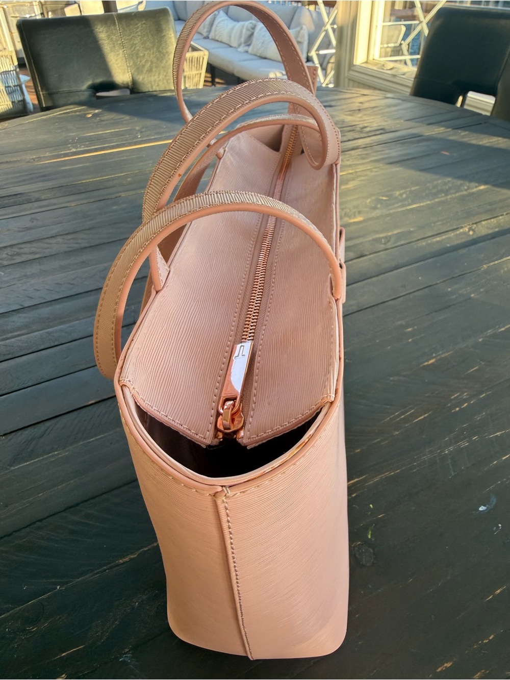 Ted Baker Blush Pink Bow-Accent Tote - Picture 4 of 6